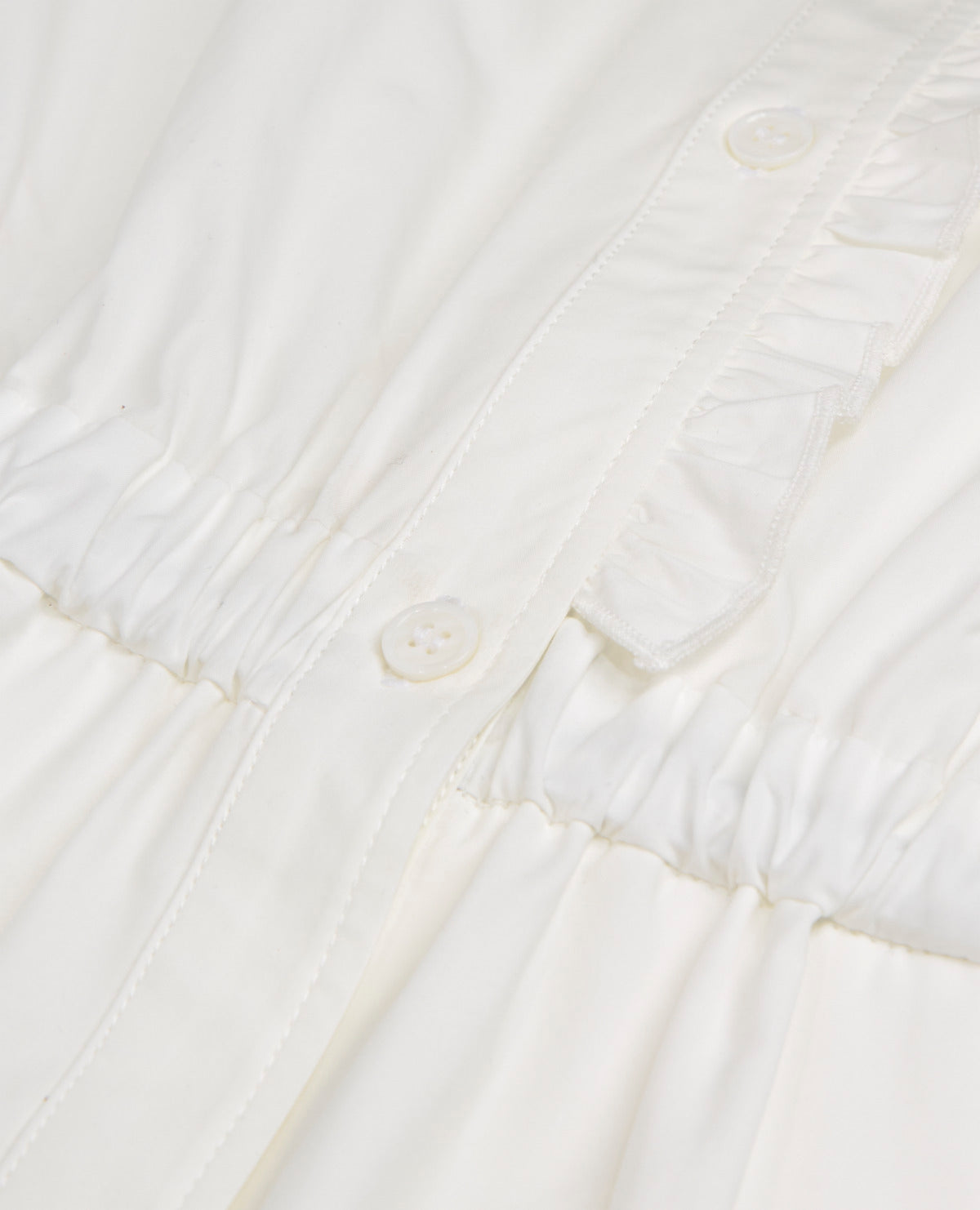 The Kooples - Robe Blanche En Coton Col Montant Boutonnée - Femme