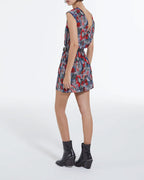 The Kooples - Robe Courte En Soie Imprimé Fleuri - Femme