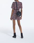 The Kooples - Vestido Corto Flores - Negro - Rojo - Mujer