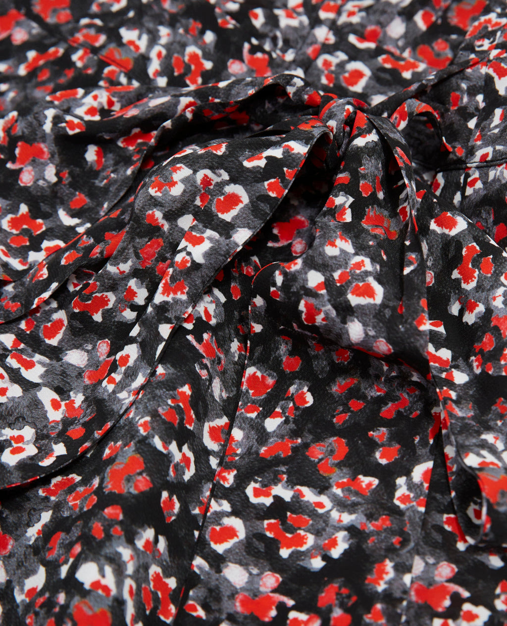 The Kooples - Vestido Corto Flores - Negro - Rojo - Mujer