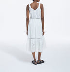 The Kooples - Long Sleeveless White Lace Dress - Women