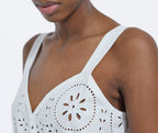 The Kooples - Long Sleeveless White Lace Dress - Women