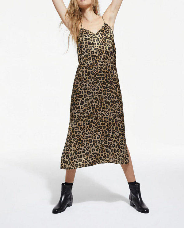 The Kooples - Vestido babydoll de seda Grand Leo - Mujer