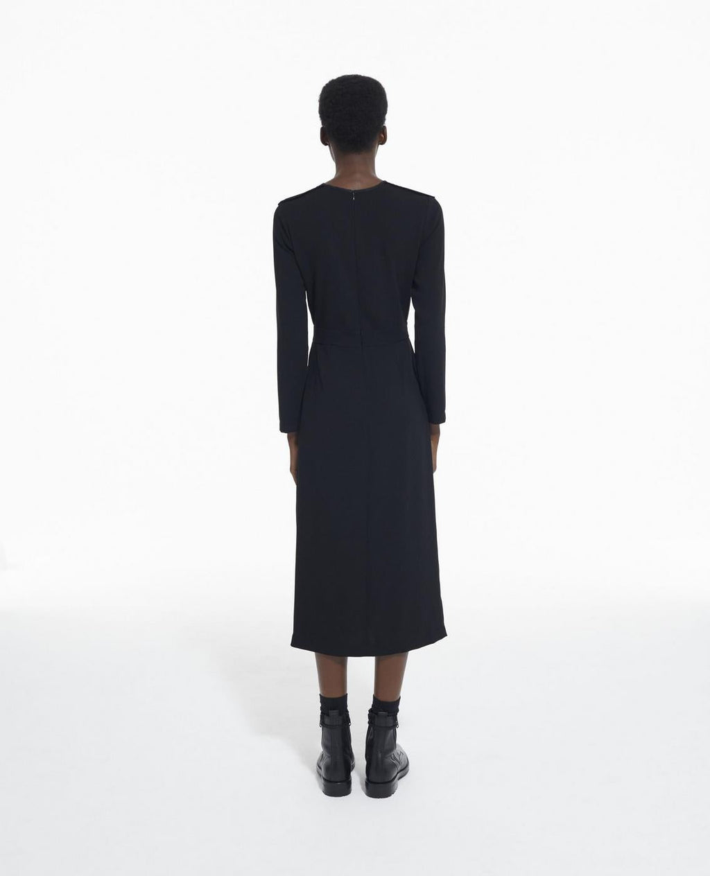 The Kooples - Robe Midi - Noir - Femme