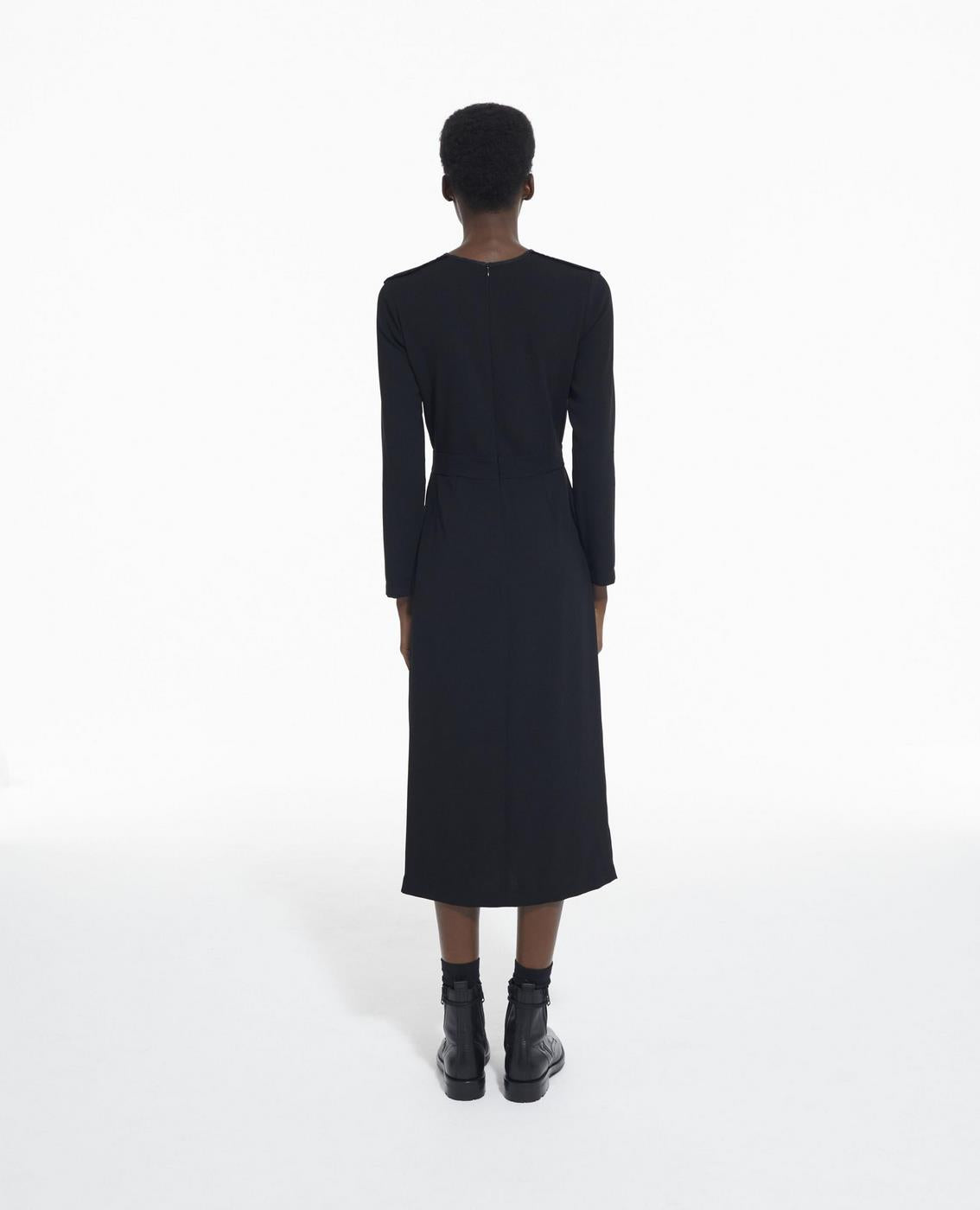The Kooples - Robe Midi - Noir - Femme