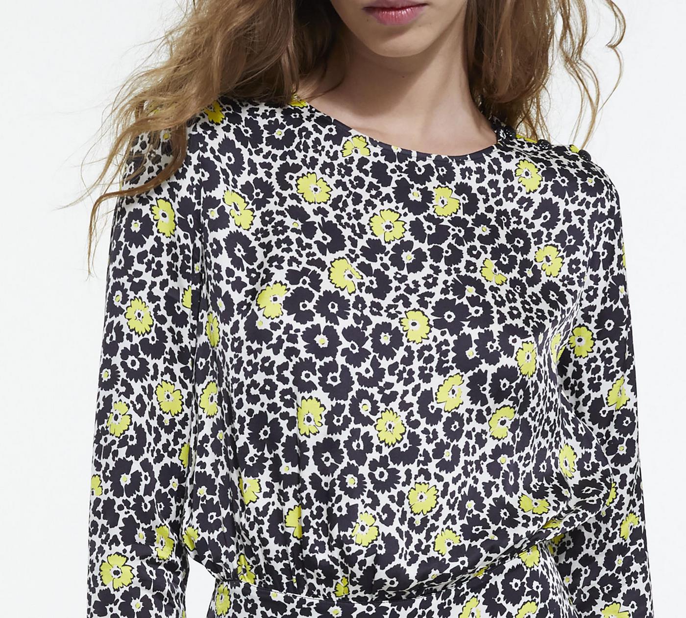 The Kooples - Robe Patineuse - Blanc Et Noir - Femme