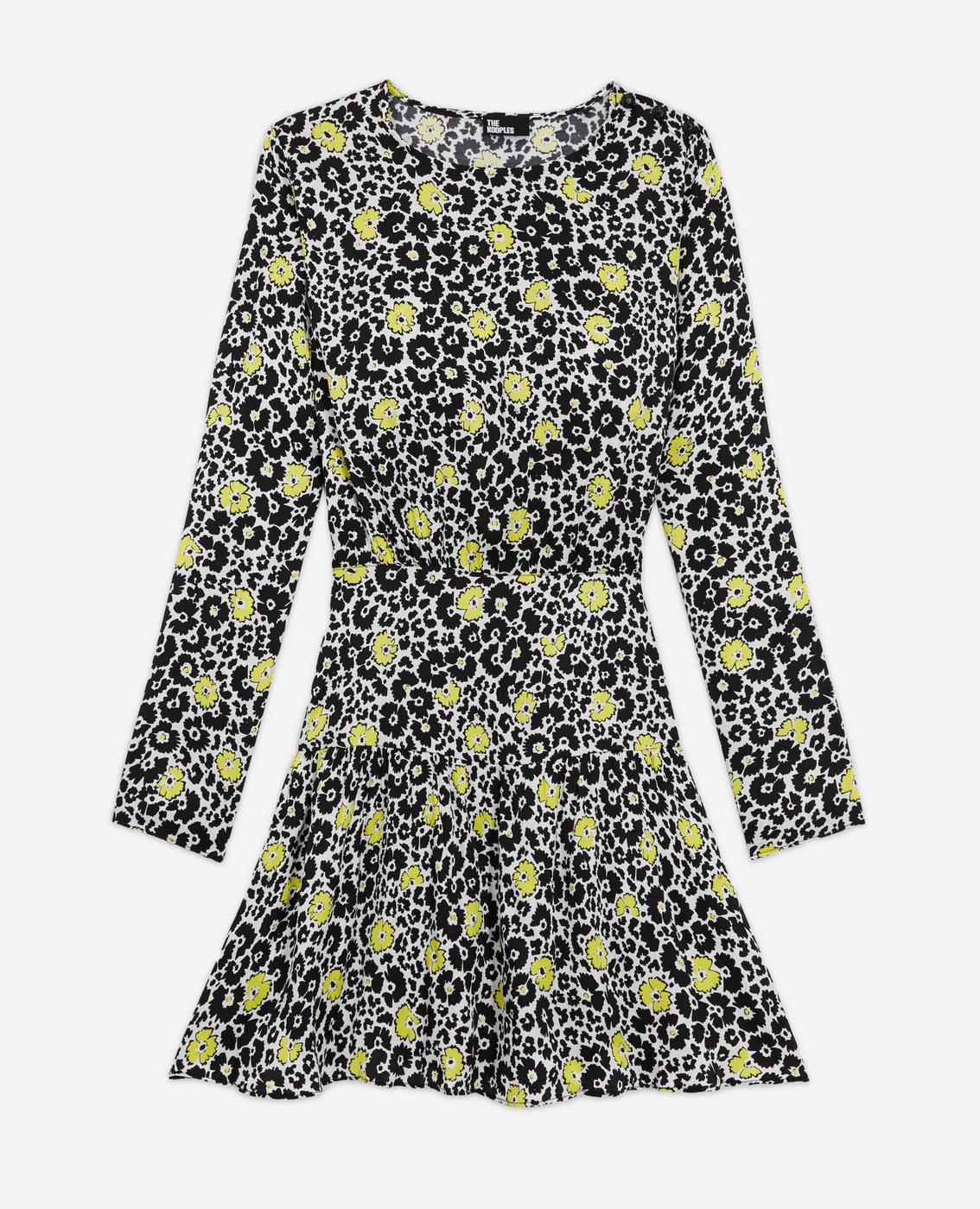 The Kooples - Robe Patineuse - Blanc Et Noir - Femme