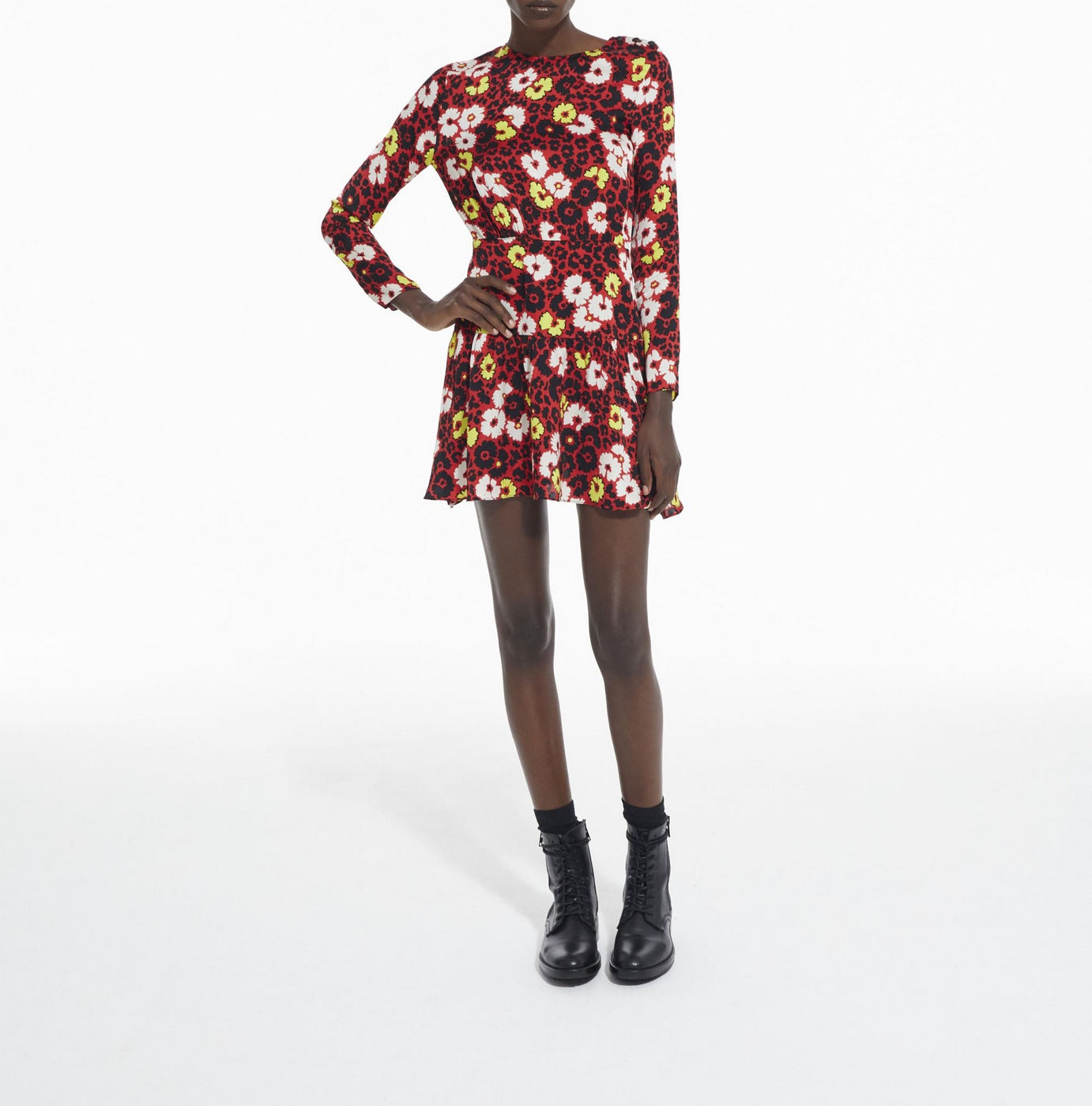 The Kooples - Robe Patineuse - Rouge - Femme
