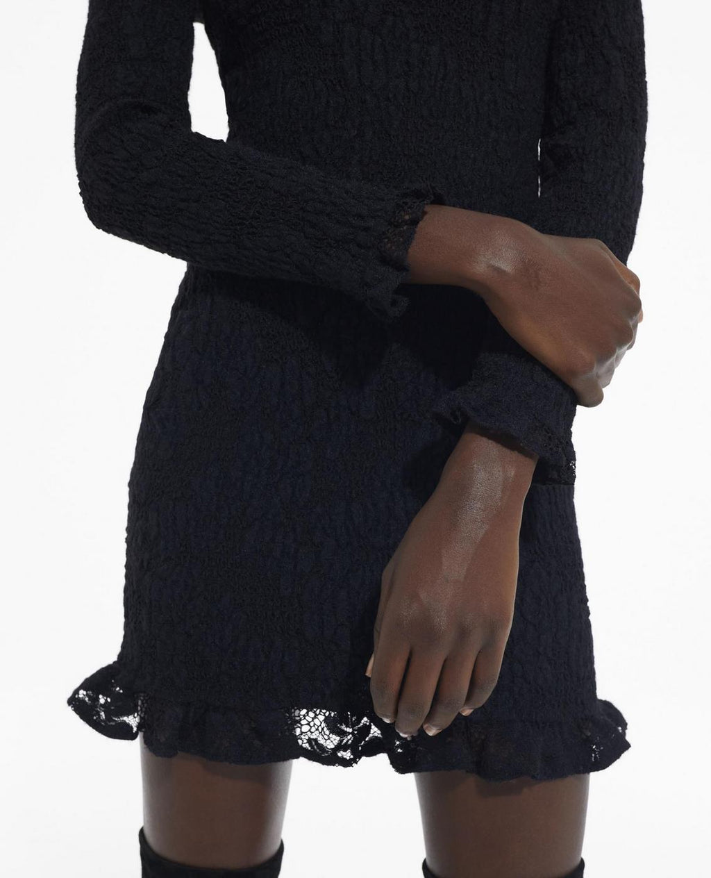 The Kooples - Robe Fourreau - Noir - Femme