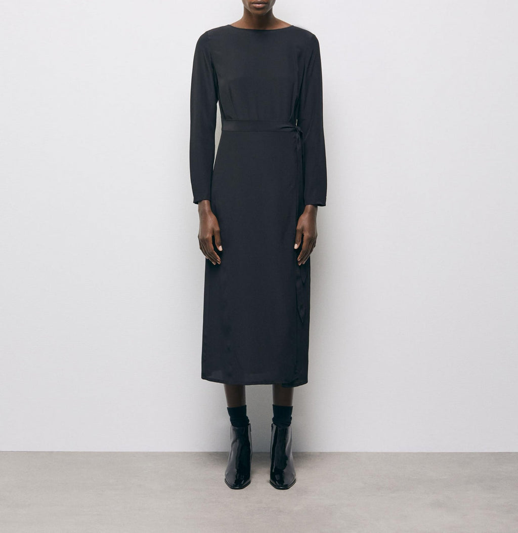The Kooples - Vestido midi - Negro - Mujer