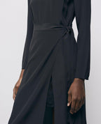 The Kooples - Vestido midi - Negro - Mujer