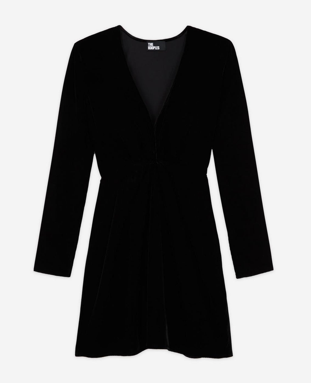 The Kooples - Vestido Corto De Terciopelo Y Manga Larga - Mujer