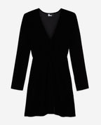 The Kooples - Vestido Corto De Terciopelo Y Manga Larga - Mujer