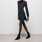 The Kooples - Robe Droite En Soie - Noir - Femme