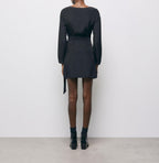 The Kooples - Robe Droite En Soie - Noir - Femme