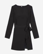 The Kooples - Robe Droite En Soie - Noir - Femme