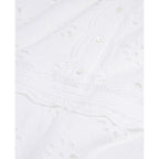 The Kooples - Vestido midi bordado inglés - Blanco - Mujer