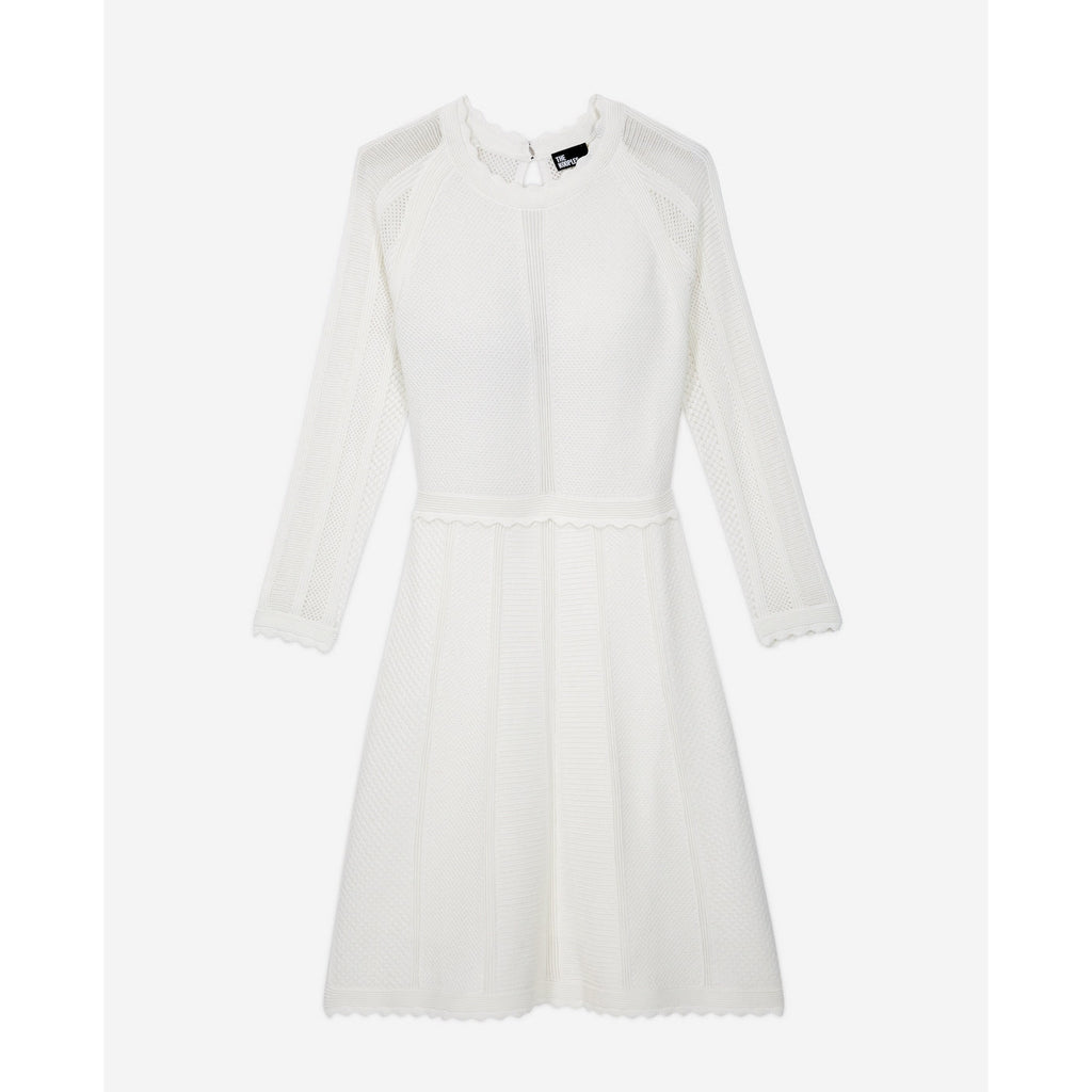 The Kooples - Vestido skater - Blanco - Mujer