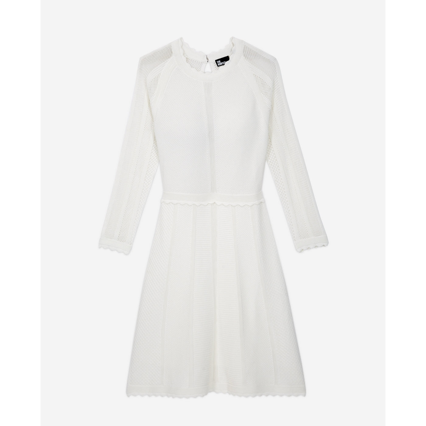 The Kooples - Vestido skater - Blanco - Mujer