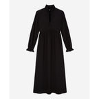 The Kooples - Robe Longue En Soie - Noir - Femme