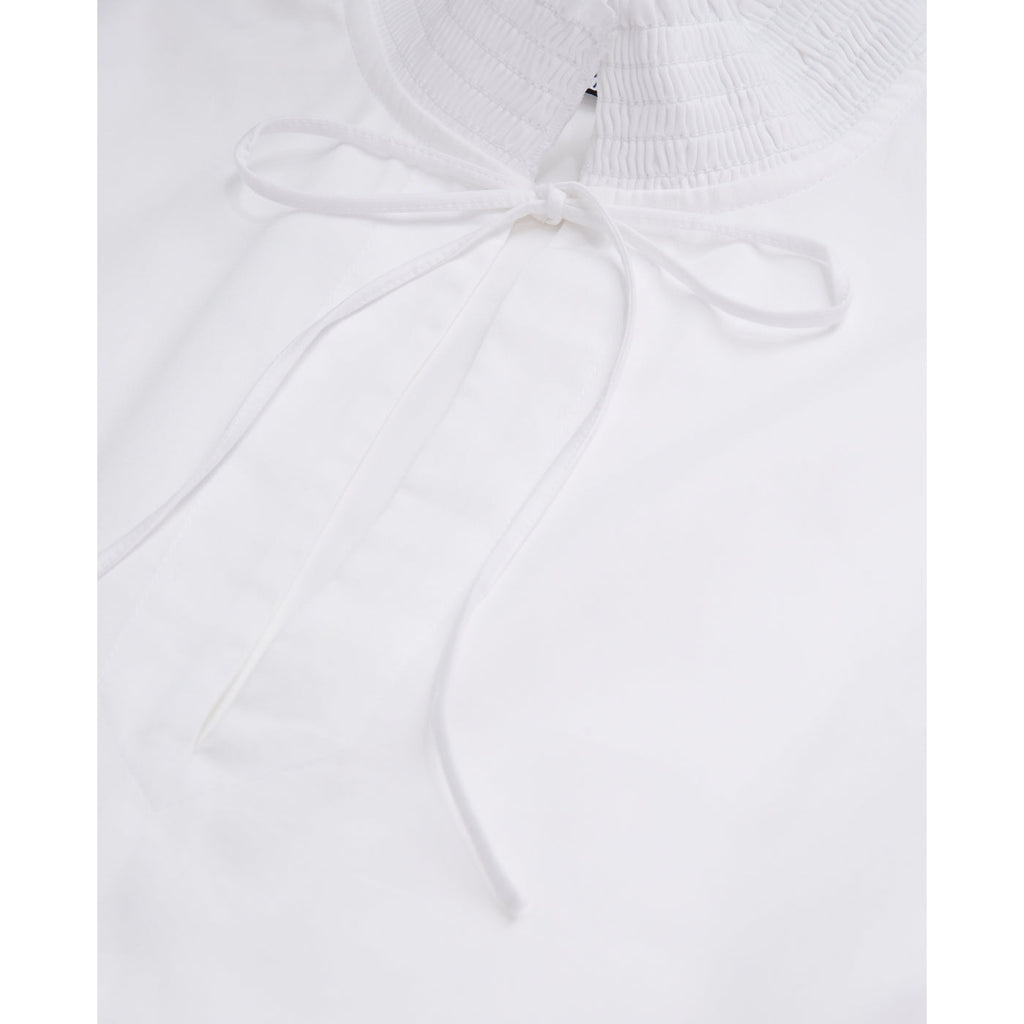 The Kooples - Vestido largo con bordado inglés - Blanco - Mujer