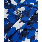 The Kooples - Vestido Cruzado De Seda - Azul - Mujer
