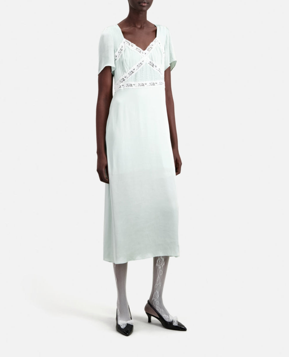 The Kooples - Robe Longue - Vert D'Eau - Femme