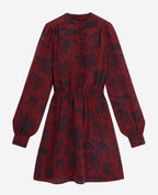The Kooples - Vestido skater de seda - Rojo - Mujer