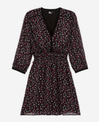 Vestido skater - Negro y rosa - Mujer