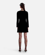 Vestido cruzado - Negro - Mujer