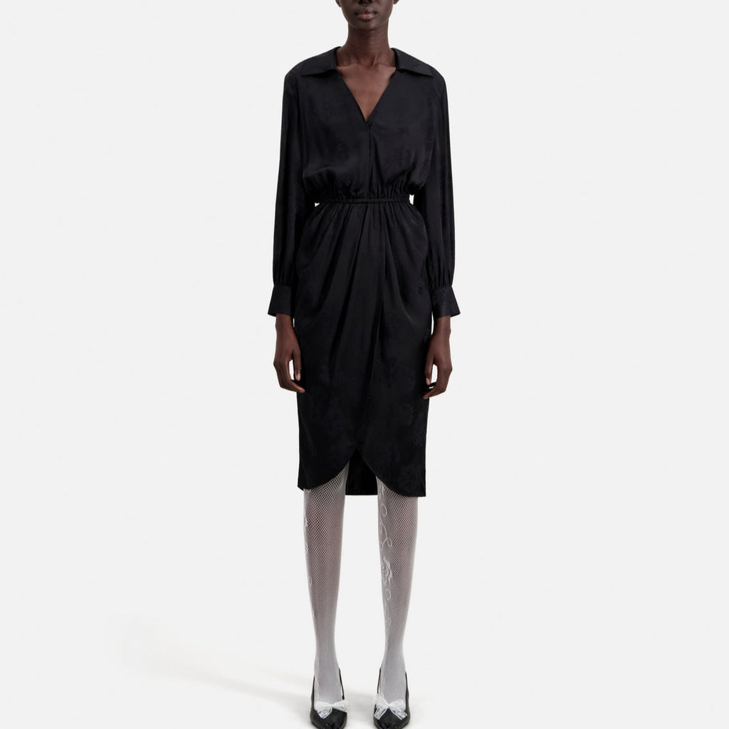 The Kooples - Robe Portefeuille - Noir - Femme