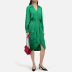 The Kooples - Robe Porte-Feuille Midi En Jacquard - Femme