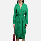 The Kooples - Robe Porte-Feuille Midi En Jacquard - Femme