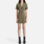 The Kooples - Vestido camisero - Caqui - Mujer