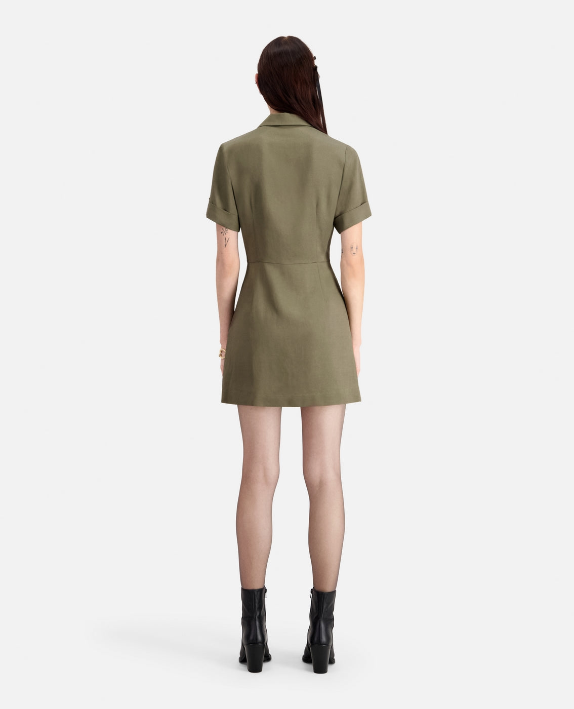 The Kooples - Vestido camisero - Caqui - Mujer