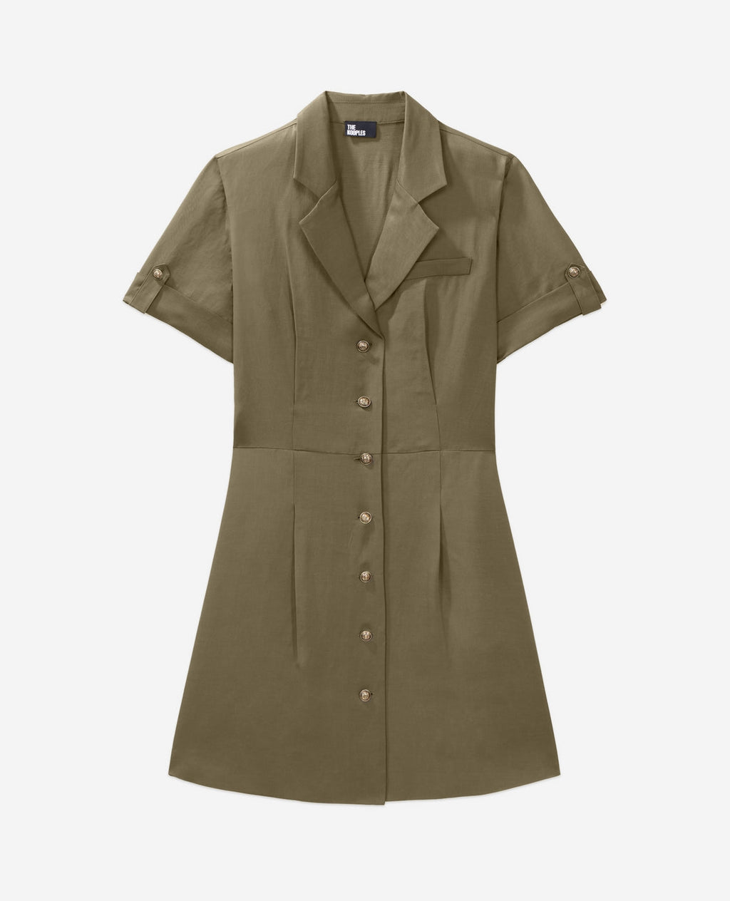 The Kooples - Vestido camisero - Caqui - Mujer