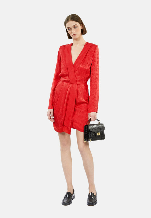 The Kooples - Robe Courte A Manches Longues Avec Zips Fantaisies