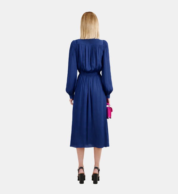 The Kooples - Robe Longue Manches Longues A Fronces