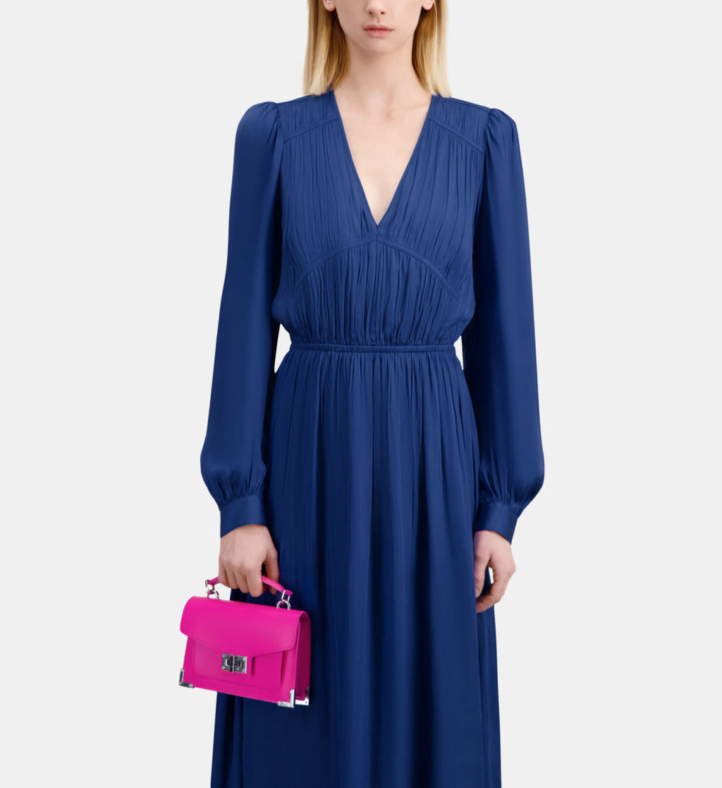 The Kooples - Robe Longue Manches Longues A Fronces