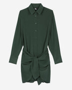 The Kooples - Robe Chemise Manches Longues En Soie Lavee Nouee