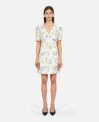 The Kooples - Robe Courte A Manches Courtes Froncee