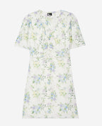 The Kooples - Robe Courte A Manches Courtes Froncee