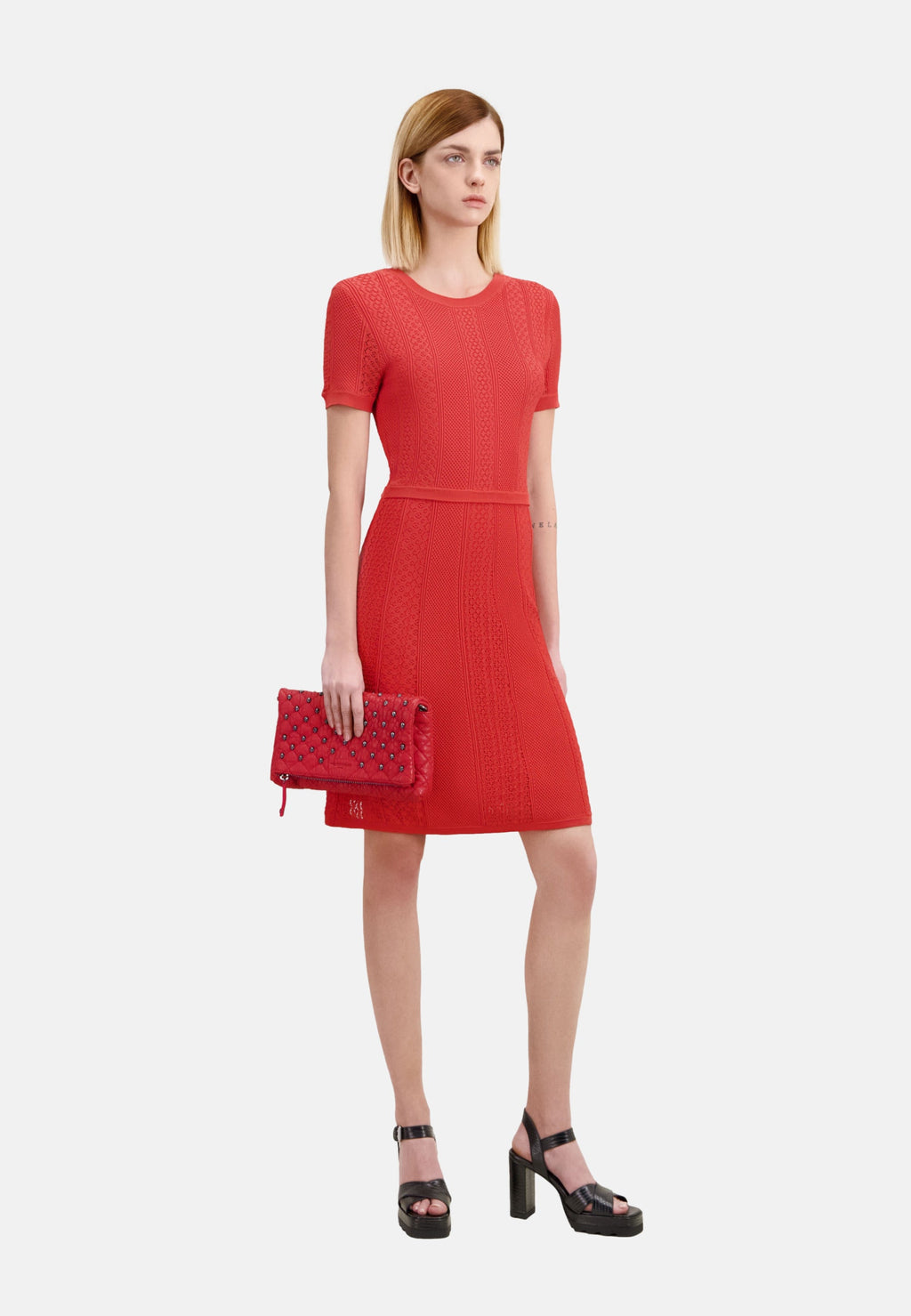 The Kooples - Robe Courte Avec Ouverture Dos Et Details De Points
