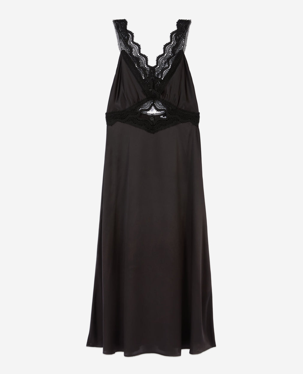 The Kooples - Vestido Largo En Seda Con Guipur
