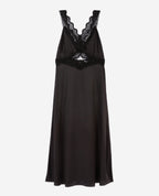 The Kooples - Vestido Largo En Seda Con Guipur