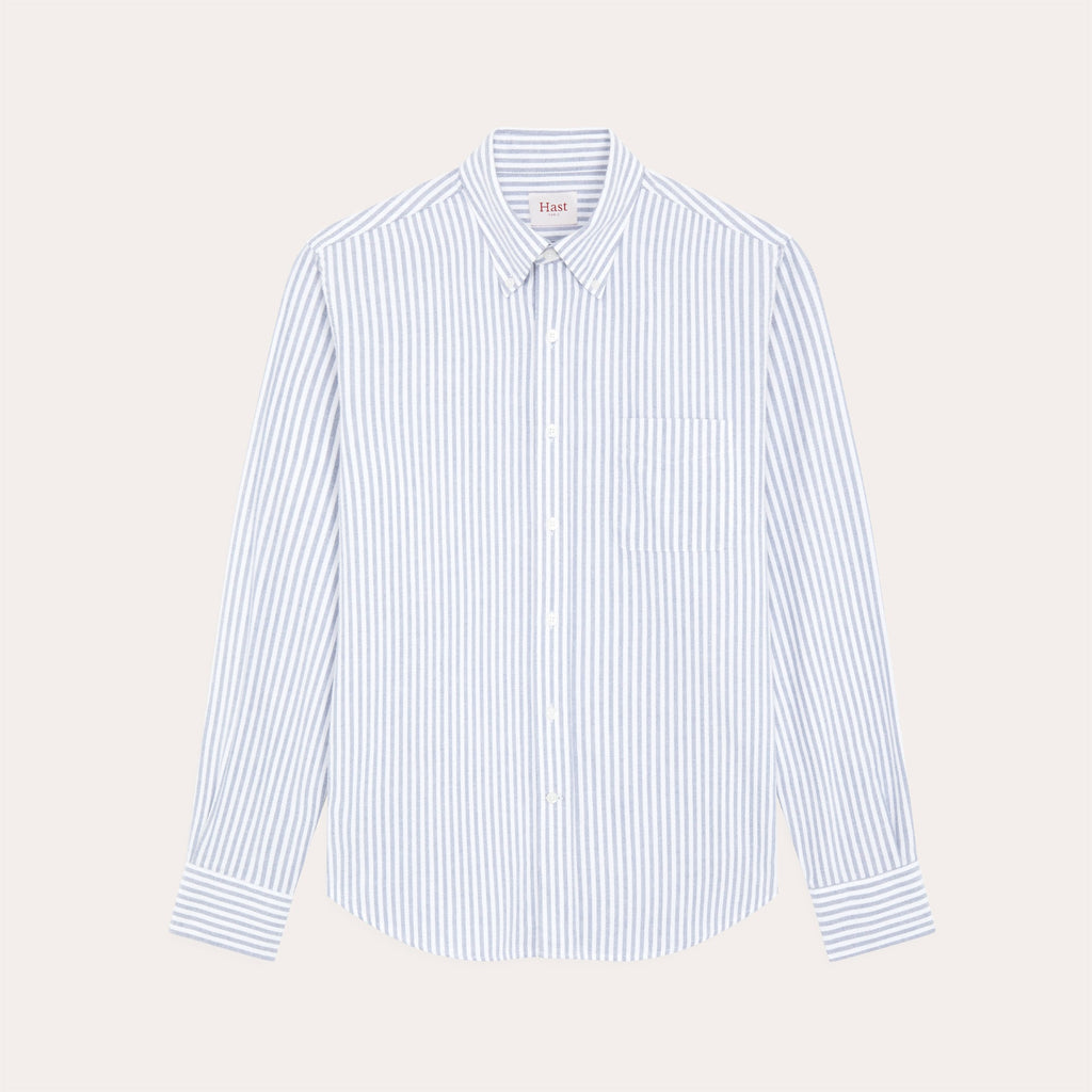 Chemise En Flanelle À Rayures Bleues Et Blanches