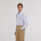 Chemise En Twill Double Retors Bleu Ciel