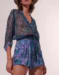 Combishort Azia - Blue Geo Animalier - Femme