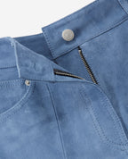 The Kooples - Pantalón corto recto ante - Azul - Mujer