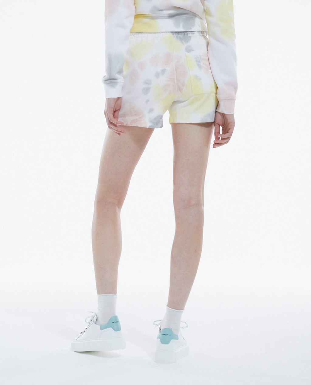 The Kooples - Sports Cut Fleece Shorts - Tie And Dye Multico - Women